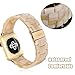 V-MORO Resin Bands Compatible with Apple Watch Bands 42mm 44mm iWatch Series 6/5/4/3/2/1 with Stainless Steel Buckle Copper Replacement Wristband Strap Women Men (Light Cream, 42mm)