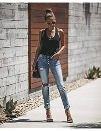 Pantalones vaqueros de jean para dama, ajustados, ajustados, ajustados