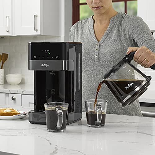 Mr Coffee 12 cup programmable Coffee maker, led touch display, black