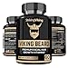 Beard Growth Vitamins for Men - Supports Beard and Mustache Hair Growth - [Improved Blend] Formulated with Biotin, MSM, More! - 60 Veggie Capsules