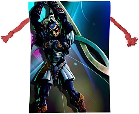 Legend of Zelda Breath of The Wild Arch Christmas Gift Bag Santa Sacks Tag With Drawstring Tie -Stocking Stuffers