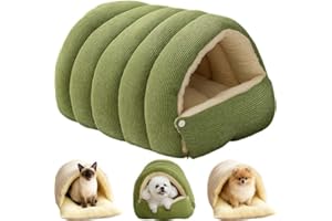 Cozy Cat Bed, 2026 Winter Removable and Washable Cave Closed-Off Cat Bed, Soft Lining, Warm Nest Sleeping Beds Puppy House fo