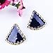 Qiyun (TM) Chunky Women's Blue Enamel Tibet B Bib Necklace Stud Earrings Set