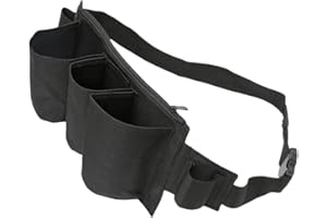 Black Professional Cleaning Apron, with Pockets and Adjustable Waist Strap, Utility Waist Apron, Work Bag for Sanitation Cate