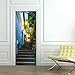 Fymural 3D Retro Stone Step Door Wall Mural Wallpaper Stickers Vinyl Removable Decals for Home Room Decoration 30.3x78.7