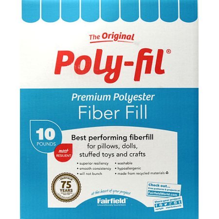 Fairfield 10-Pound Poly-Fil Premium Polyester Fiber, White | Smooth Consistency (10-Pound) (10-Pound)