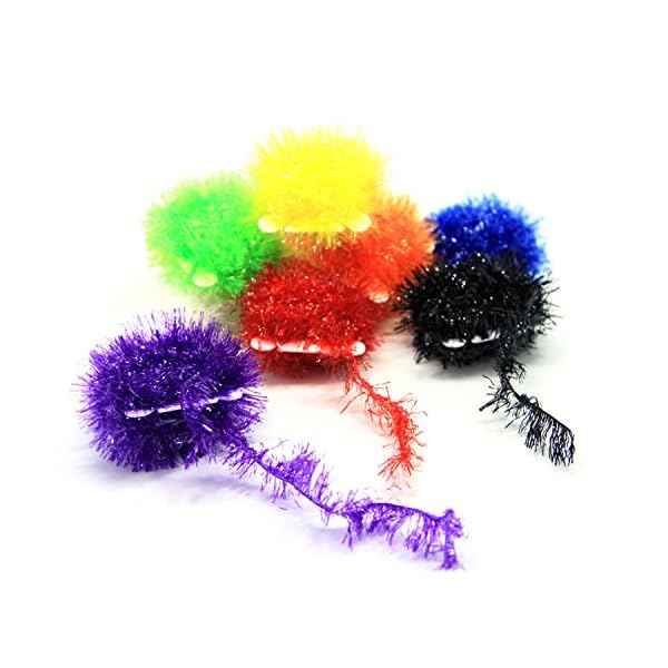 SAMS-Fly-Tying-Materials-Ice-Chenille-Tinsel-Crystal-Flash-Chenilles-Line-10-Colors-Assortment-Medium-Size