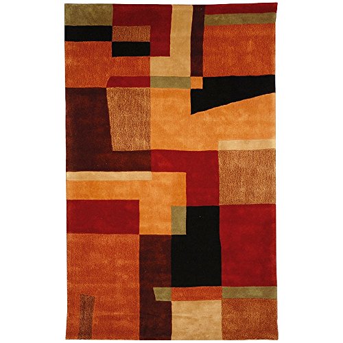 Safavieh Rodeo Drive Collection RD868A Handmade Modern Abstract Art Multicolored Wool Area Rug (3'6" x 5'6")