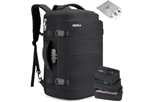 Tzowla 40L Expandable Travel Laptop Backpack for Men Women Carry on Flight Approved,Large Capacity Anti Theft Backpacks with 