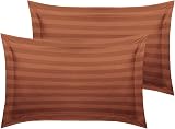 MOONLIGHT20015 Double Duvet Set Reversible Stripes Satin Bedding Rust 200x200 view 8