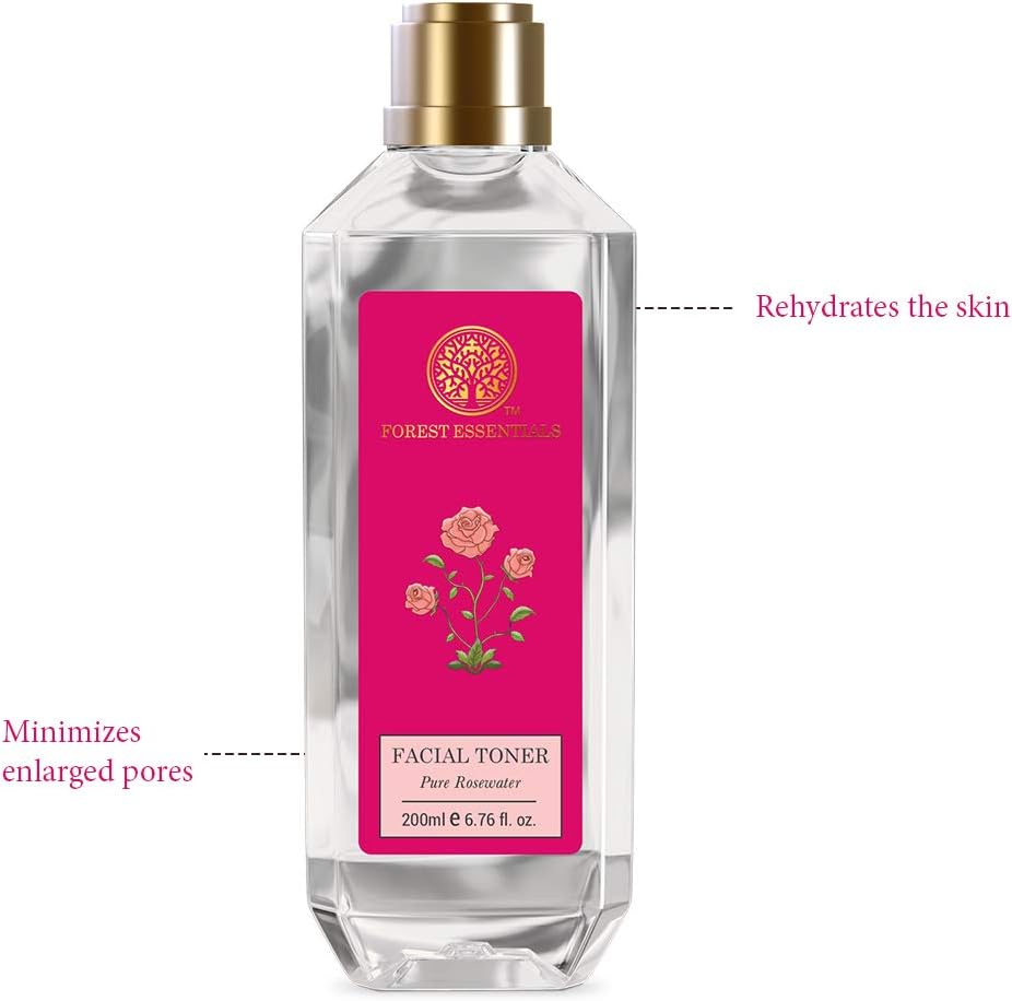forest essentials pure rose water facial toner