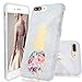 DOUJIAZ Compatible with iPhone 7 Plus Case,iPhone 8 Plus Case,Marble Design Clear Bumper TPU Soft Case Rubber Silicone Skin Cover for iPhone 7 Plus (2016) / iPhone 8 Plus (2017) - Flower Pineapple