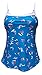 Gabrielle-Aug Women's Retro Sailor Stripe Sporty Tankini Top Swimsuit(FBA)
