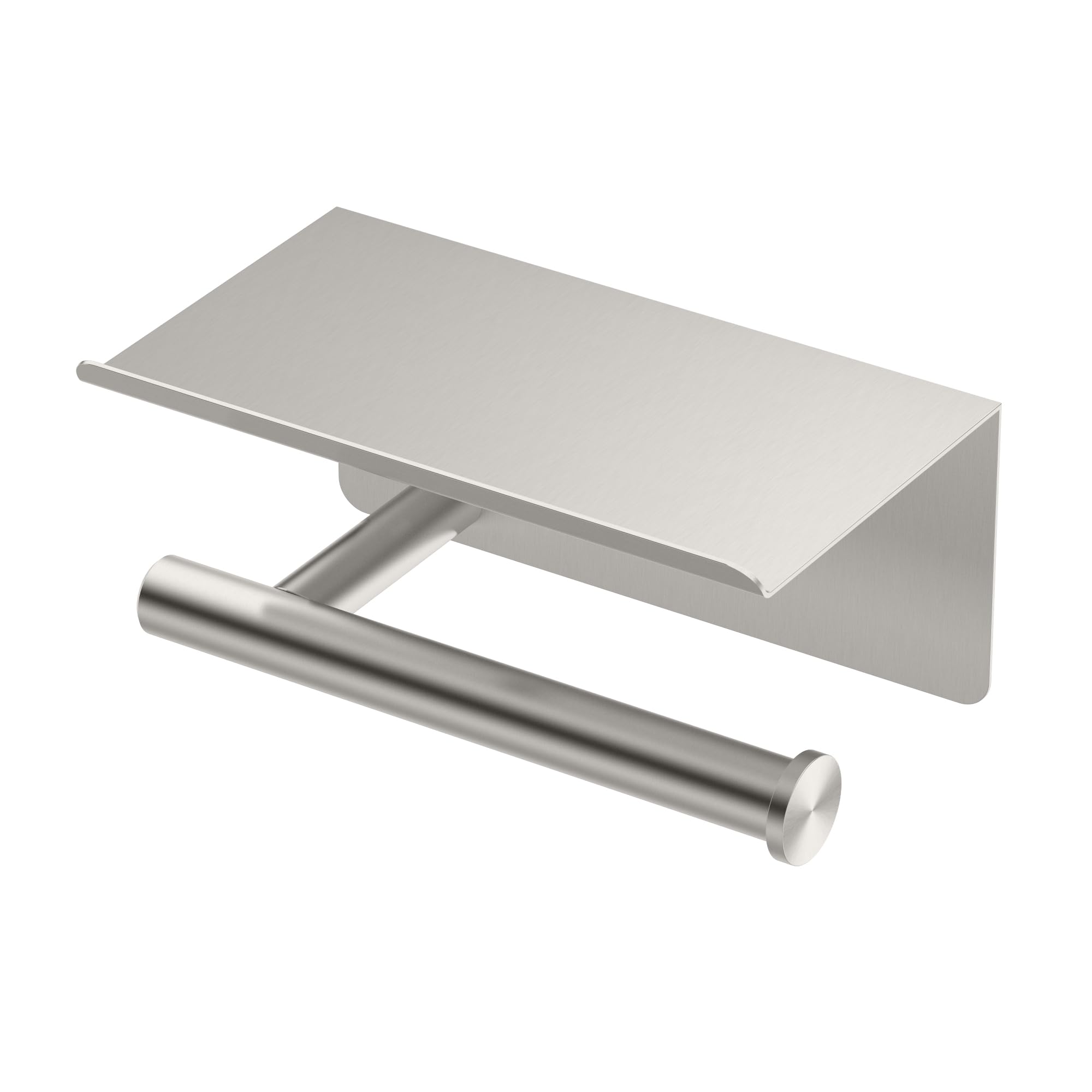 Gatco 1420SN Latitude II Tissue Holder with Mobile Shelf, Satin Nickel