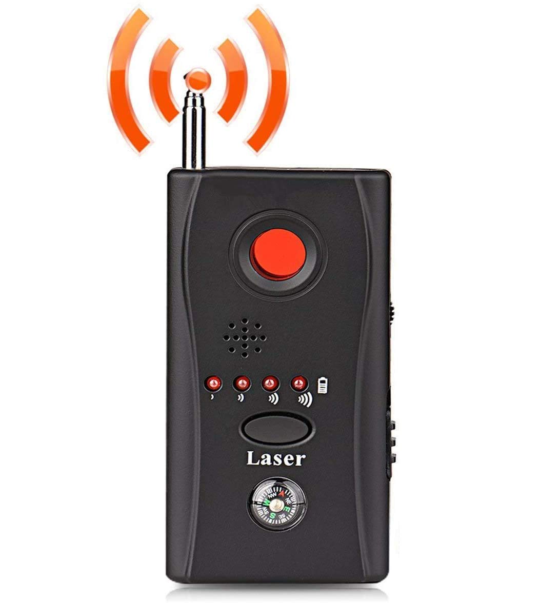 Anti-spy Hidden Camera Bug RF Wireless Lens Detector Radio Wave Signal Detect Full-range GSM Device Finder for Anti Eavesdropping/Candid/GPS Tracker