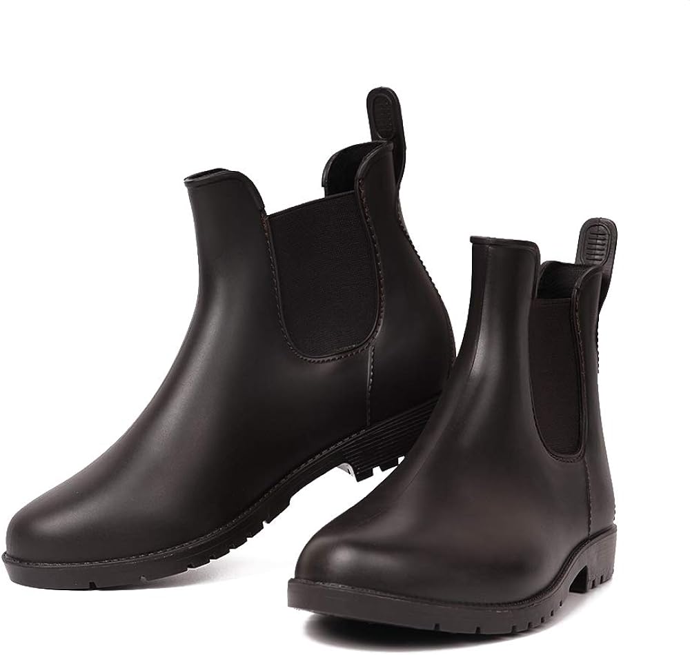 asgard women's ankle rain boots waterproof chelsea boots