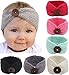 Gellwhu 6-Pack Baby Boy Girl Button Headbands Knit Head Wrap Knotted Hair Band (6 Colors Set A)