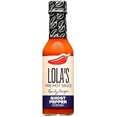 Lola's Fine Hot Sauce, Ghost Pepper, Bhut Jolokia, 1 Pack | Red Jalape&ntilde;os, Bhut Jolokia Peppers, Garlic, Lime Juice &amp; Vinegar, All Natural, Gluten Free, Keto
