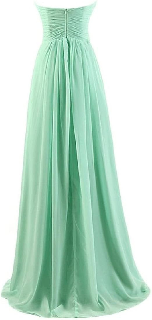 Amazon Co Jp Raifu レディース ロングワンピース シフォン ウェディングドレス レディース ブライズメイド きれい 結婚式 お呼ばれ ドレス フォーマル 二次会ドレス パーティーワンピース Medium ミントグリーン 服 ファッション小物