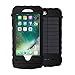 SnowLizard SLXtreme iPhone 8 Plus Case. Solar Powered, Rugged and Waterproof with a Built in Battery - Night Black. Also Works with iPhone 7 Plus.