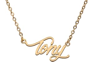 GR859C Name Tag Necklaces for Her His Friends Familys Relationship Memory Jewelry Gift