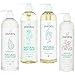 Puracy Organic Haircare and Skin Care Set, Natural Shower Gel, Shampoo, Conditioner, Moisturizer, 60 Ounce (4-Pack)