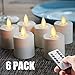 Set of 6 Battery Operated Flameless Votive Candles with Remote and Timer , 1.5 X 2.4in, 6- CR2450 batteries (Free) Last 120 hours