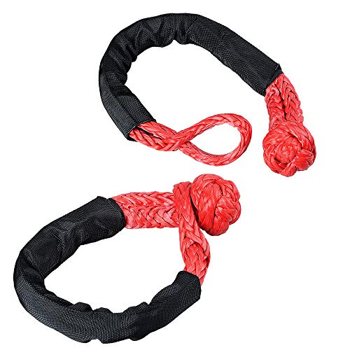 Astra Depots Set of 2PCS Red 1/2" Soft Shackle Rope Synthetic with Protective Sleeve (38,000LBs Max Breaking, WLL 15,000 LBs - 7.5 Tons) - Thumbnail 7