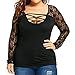 KESEE Clearance Plus Size Shirt ☀ Plus Size Tops, Women's Lace Tops Loose BlouseV-Neck Long Sleeve T-Shirt (XL-5XL)