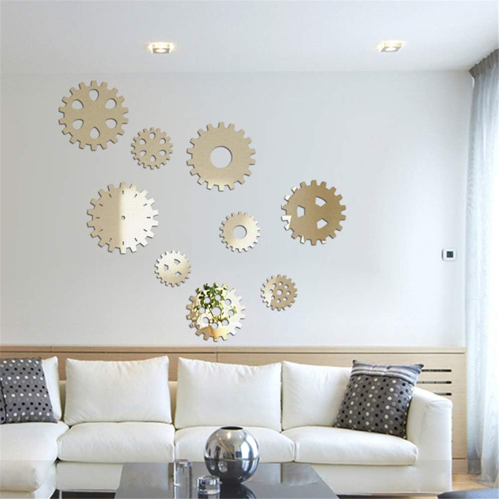 seaNpem Acrylic Mirror Wall Sticker, 4 Pcs DIY Removable Waterproof Floral Mirror Wall Decals Decorative Murals Stickers - Image 4