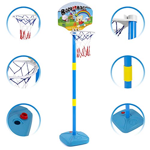 BRITENWAY Kids Basketball Hoop Play Set – Adjustable Height 25-52 Inches – Ideal for Toddlers Kids & Adults, Ages 3 Years and Up –Indoor - Outdoor Play, Sturdy Durable & Safe
