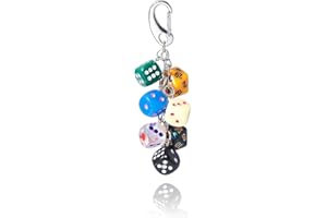 YURAOER Lucky Dice Cherry Magic 8 Ball Keychain Billiard Ball Star Cherry Bags Charms Cute Y2k Keychain for Women Men