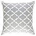 TreeWool Trellis Accent Spring Summer 18x18 Set of 2 Decorative Throw Pillow Covers 100% Cotton Home Decor Pillowcases for Sofa Couch (Silver Gray)