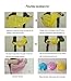 ANEXA Cute Kids Raincoat Cartoon Umbrella Yellow Duck Packable Children's Hooded Poncho Cloak (Small, Yellow Duck)