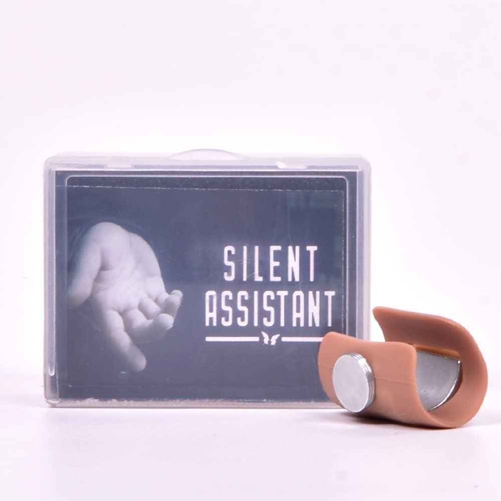 Silent Assistant Magic Tricks Magnetic PK Ring Function Vanish Magia Accessory Magician Close Up Street Illusions Gimmicks Mentalism Props (Large)