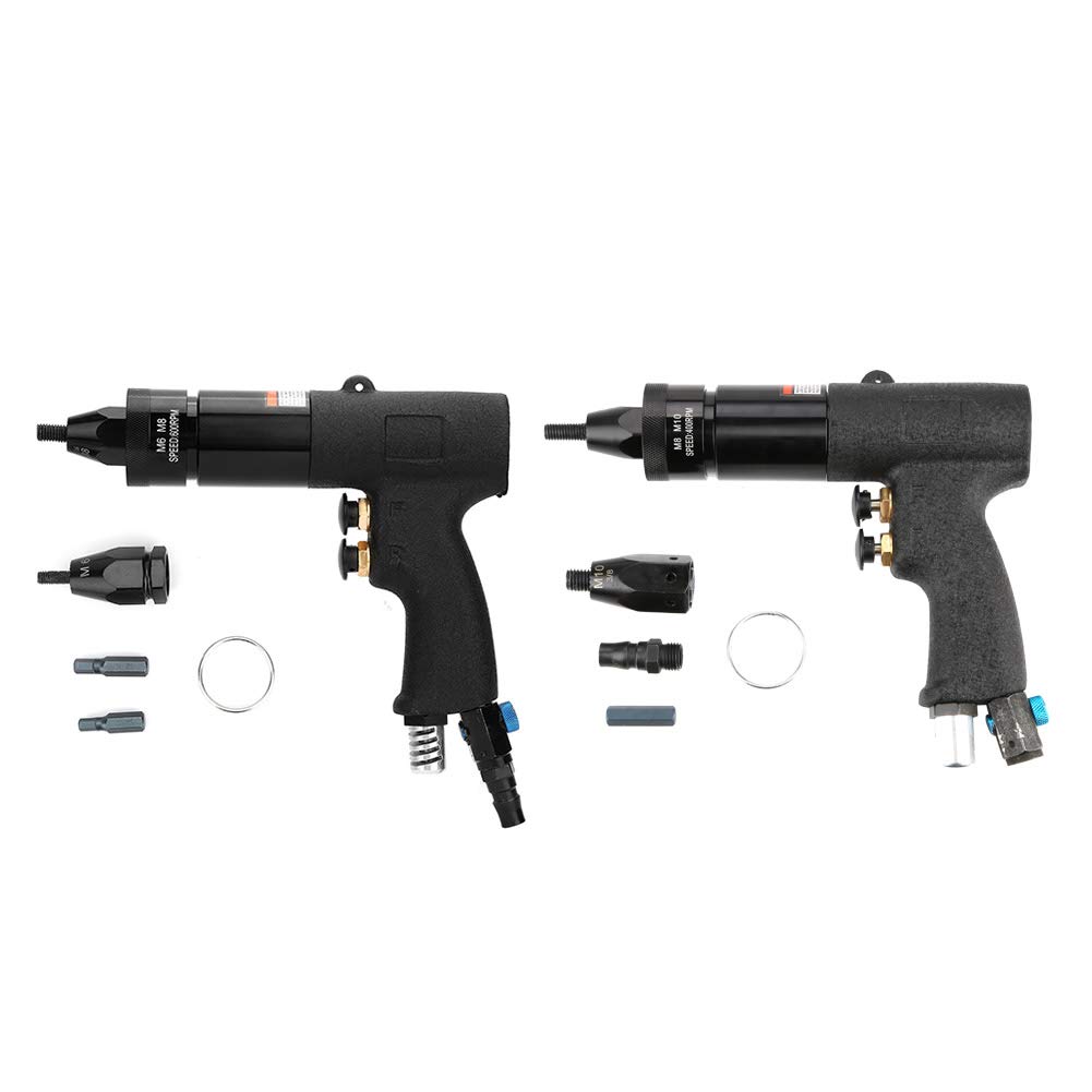 Black Air Riveter Gun Pull Nut Automatic Pneumatic Riveting Nut Gun Tool(M8/M10)