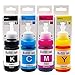 Topcolor 4x 70 Milliliter Compatible Refill Bottle Ink Replacement for 664 T664 Work for Printer Expression Ecotank ET-2550 ET-4550 ET-2500 ET-4500 ET-2650 ET-3600 ET-16500