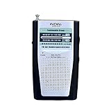 WiseField Mini AM FM Portable Radio Receiver Antenna Speaker Silver Black