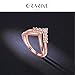 CRARINE Women's Stackable Ring Prong Cubic Zircon Eternity Promise Ring Flower Top Infinity Wedding Band - 1#Rose-Gold (8)…