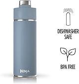 Ninja Thirsti 530 ml Water Bottle Blue Triple Insulated Leak-Proof Lid view 6