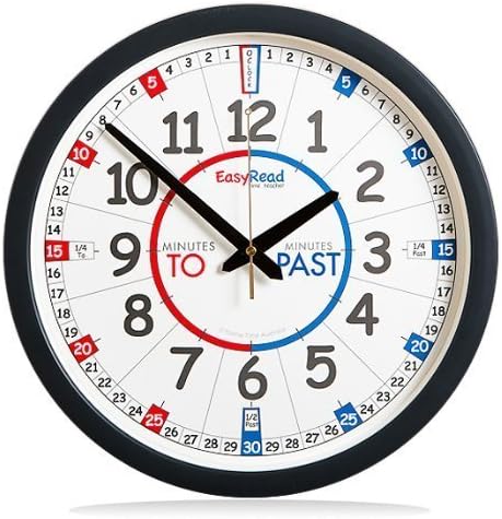 EasyRead Time Teacher Children's Wall Clock with simple 3-Step Teaching
