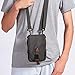 Nylon Cell Phone Shoulder Holster for iPhone 14 Pro Max Case 13 Pro Max Samsung Galaxy S22 Ultra S23 Ultra Multi-pocket Crossbody Phone Bag Purse for Men Women, Belt Loop Clip Pouch Wallet, black