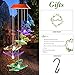 Butterfly Mom Gifts for Mothers Day Grandma Gift, Butterfly Solar Wind Chimes for Outside Solar Lights Outdoor Decor Hanging Mobile for Garden Patio Yard Porch Decoraion Birthday Gifts for Women