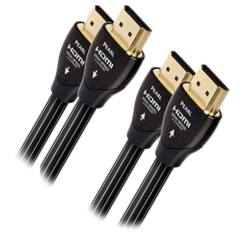 AudioQuest Pearl 2m (6'7") Black/White HDMI Digital Audio/Video Cable with Ethernet Connection (2-Pack Bundle)