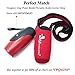 VIVAGLORY Neoprene Water Bottle Sling, Water Bottle Holder for Walking & Running, Carrier with Adjustable Shoulder Strap, Crossbody & Over The Shoulder for Waterbottle, L, Red