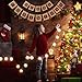 Bogeer Large Merry Christmas Jute Burlap Banners Christmas Decorations Christmas Decor,5.6×6.3×1in,Wine red