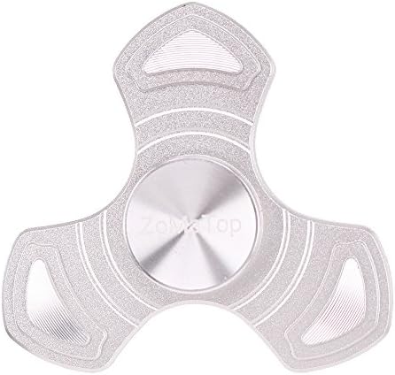 ZoMaTop Spinner Fidget Spinner, Anti-Anxiety Good Hand-Feeling Aluminum Spinner Helps Focusing Toys [3D Figit] Hands Spiner, Sliver