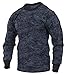 Rothco Long Sleeve Digital Camo T-Shirt - Comfortable, Durable, and Long-Lasting (US, Alpha, XX-Large, Regular, Regular, Midnight Digital Camo)