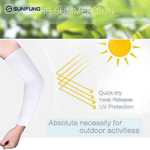 Solid Color Golf Sun UV Protection Cooling Compression Arm Sleeves for Cycling Baseball Fishing Driving - Basketball Shooter Arm Sleeve for Men and Women (Black, Medium)