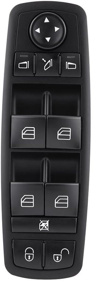 Power Window Switch, 1698206710 Electrical Power for MASTER Window Control Switch Push Button Switch for W169 A-Class W245 B-Class